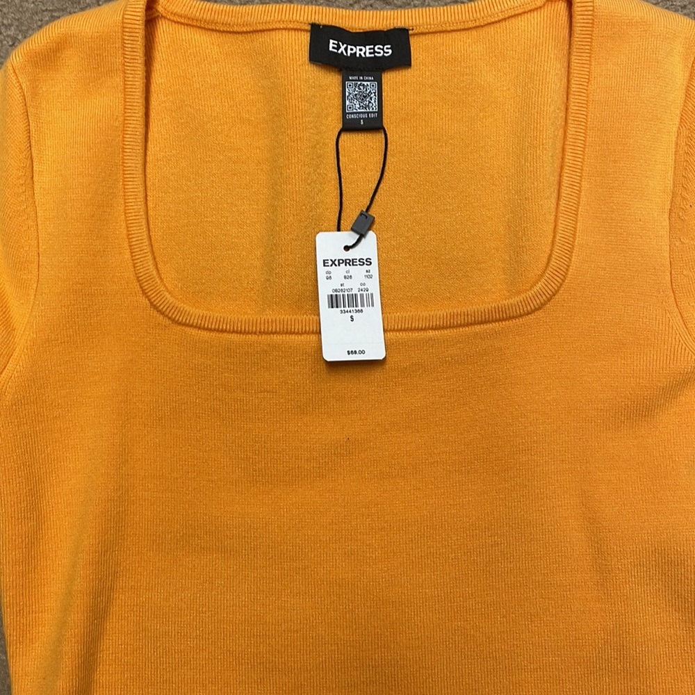 Express women cropped long sleeve shirt. Small. NWT - Picture 4 of 5